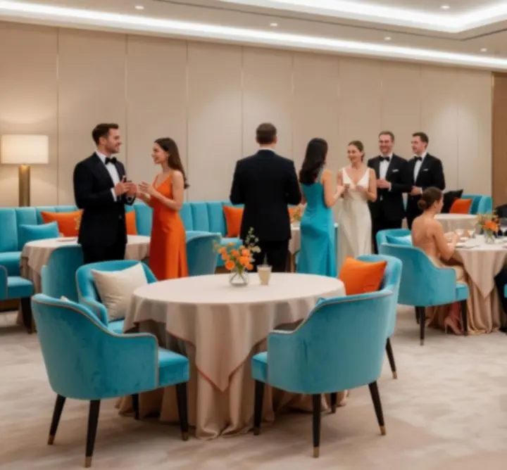 Luxusní kasino zážitek s elegantně nasvícenými stoly a hosty v prémiovém prostředí.